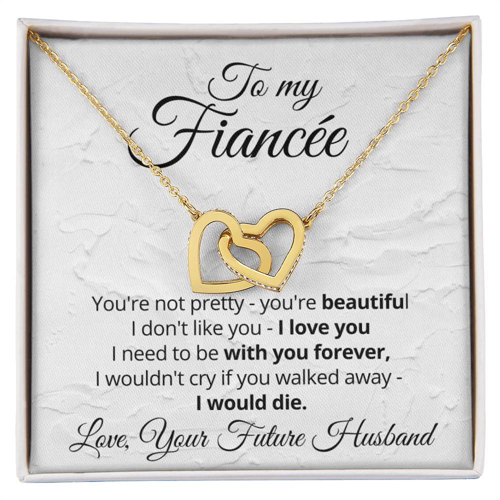 Fiancee Necklace Gift Linked Hearts Interlocking Hearts Necklace