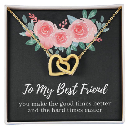 Friendship Necklace Interlocking Hearts Necklace