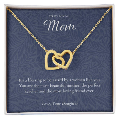 Gift For Mom From Daughter Mother Necklace From Daughter Mother'S Day Gift From Daughter Best Mom Gift Mother'S Birthday Gift Interlocking Hearts Necklace
