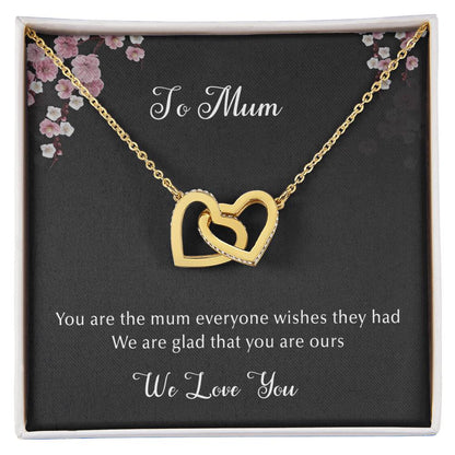 We Love Mum Interlocking Hearts Necklace