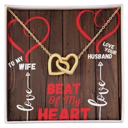 Beat Of My Heart Interlocking Hearts For My Wife Interlocking Hearts Necklace