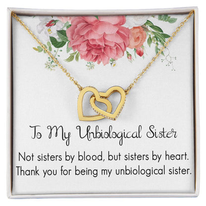 Unbiological Sister Interlocking Heart Necklace Interlocking Hearts Necklace