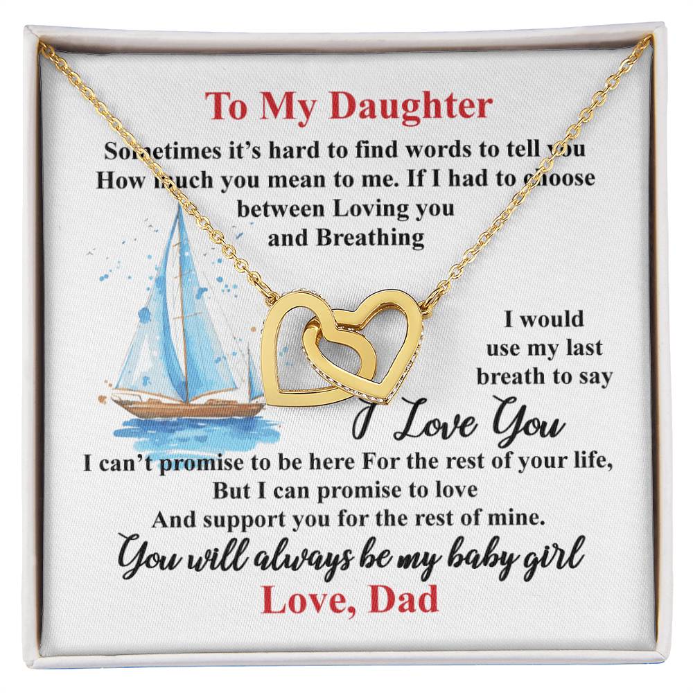 Gift For Daughter - Interlocking Heart Necklace Interlocking Hearts Necklace