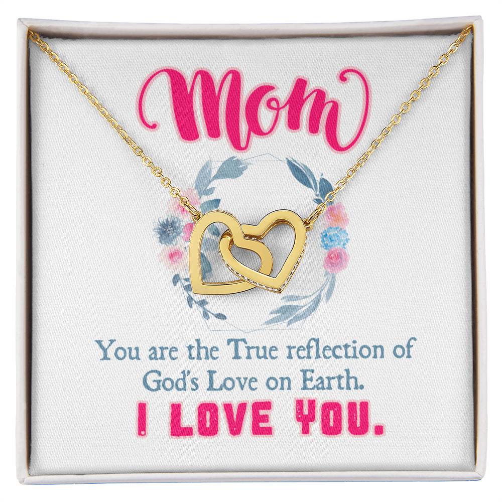 Gift For Mom - Interlocking Hearts Necklace
