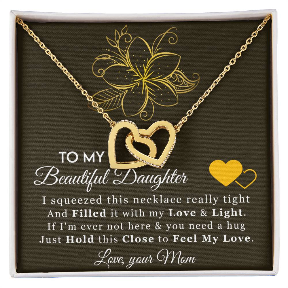 Feel My Love - Best Gift For Daughter Interlocking Hearts Necklace