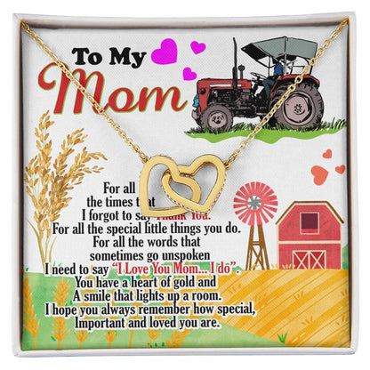 Farmer'S Mom - Interlocking Heart Necklace Interlocking Hearts Necklace