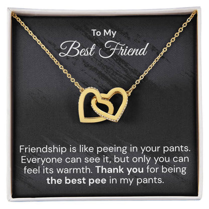 Funny Gift For Your Best Friend - Interlocked Hearts Necklace Interlocking Hearts Necklace