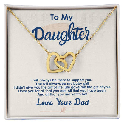 Collection Daughter - The Gift Of Life - Interlocking Hearts Necklace