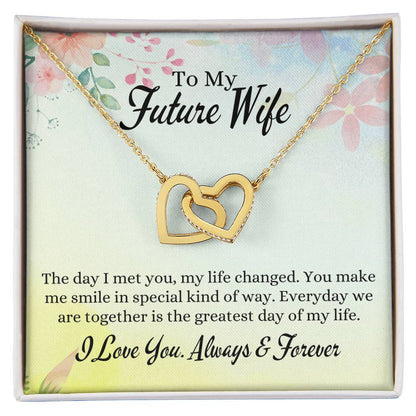 Best Gift For Future Wife Interlocking Hearts Necklace