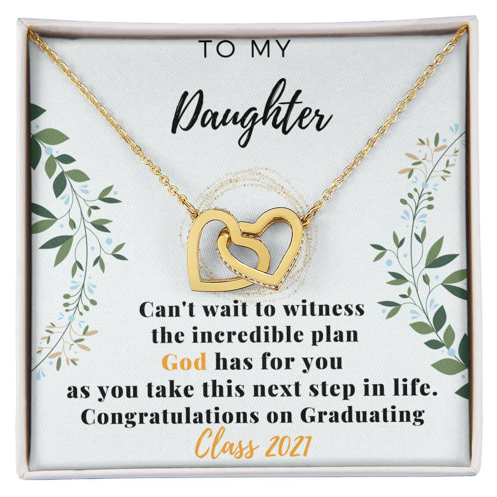 Draduation Gifts For Daughter From Mom Interlocking Hearts Necklace