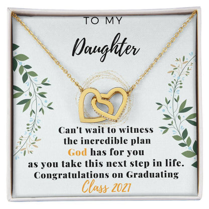 Draduation Gifts For Daughter From Mom Interlocking Hearts Necklace