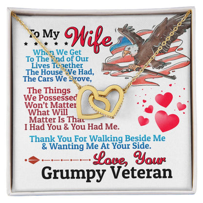 Veteran'S Wife - Interlocking Heart Necklace Interlocking Hearts Necklace