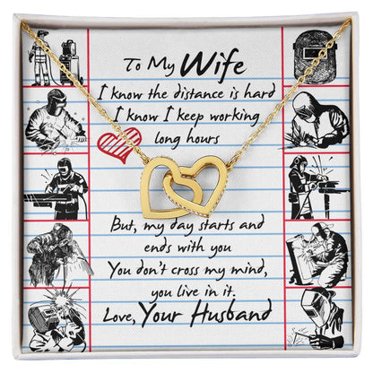 Welder'S Wife - Interlocking Heart Necklace Interlocking Hearts Necklace