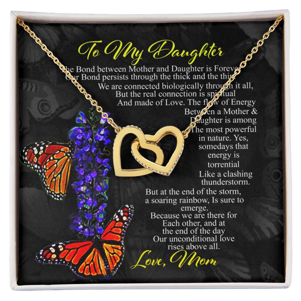 Gift For Daughter- Interlocking Heart Necklace Interlocking Hearts Necklace