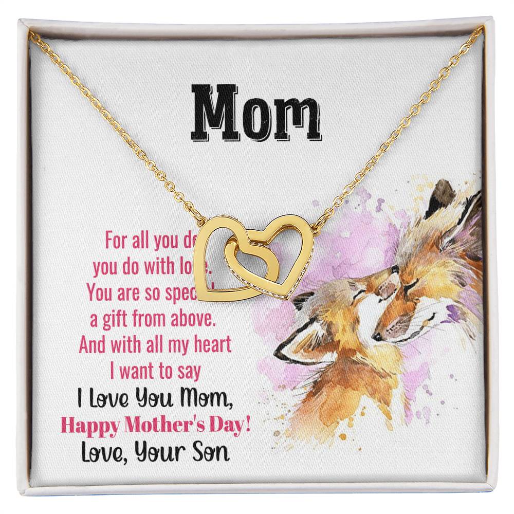 Gift For Mom - Mom You Are So Special Interlocking Hearts Necklace