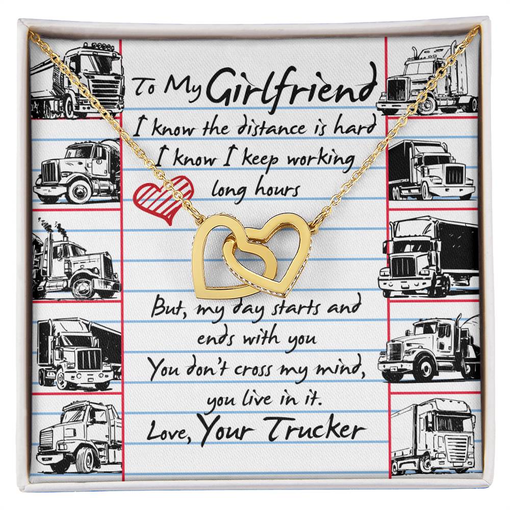 Trucker'S Girlfriend - Interlocking Heart Necklace Interlocking Hearts Necklace