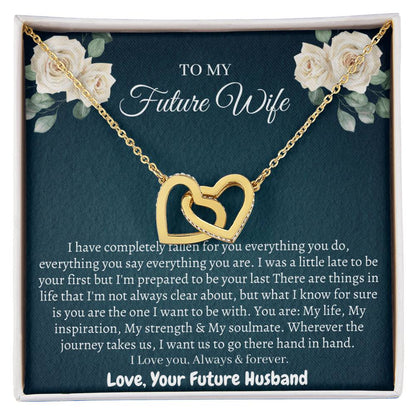 Gift For Future Wife Interlocking Hearts Necklace