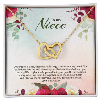 Exquisite Interlocking Hearts Necklace For Niece