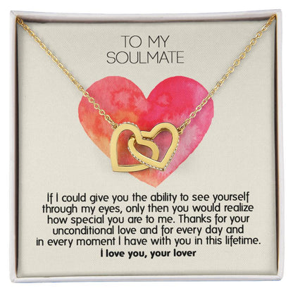 Unique Necklace For Your Soulmate - Give The Gift Of Love Interlocking Hearts Necklace