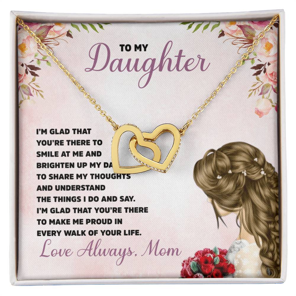 A Special Gift For Daughter Interlocking Hearts Necklace