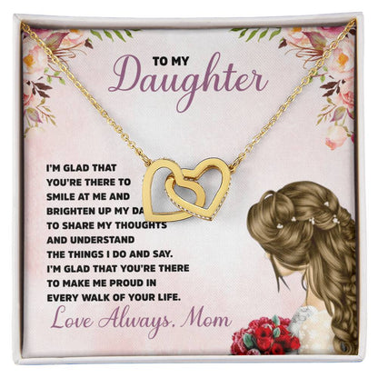 A Special Gift For Daughter Interlocking Hearts Necklace