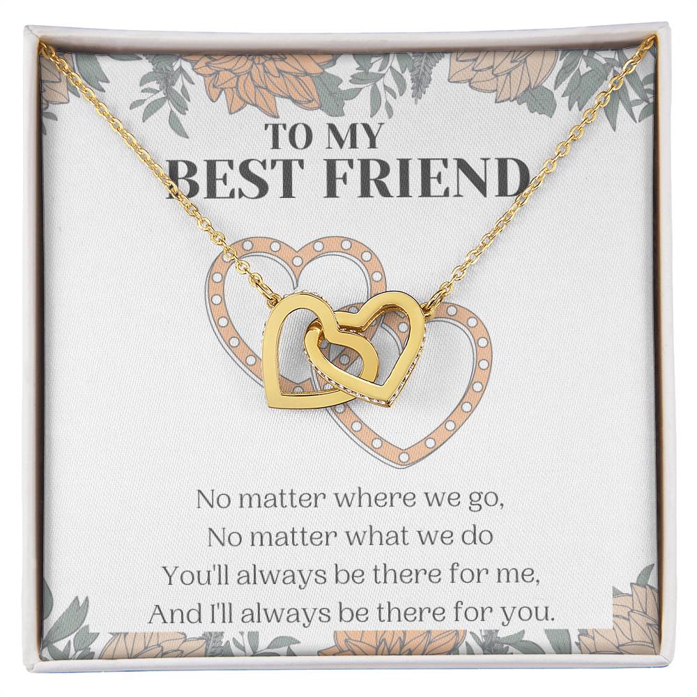 Alway Be There Best Friend Necklace Interlocking Hearts Necklace