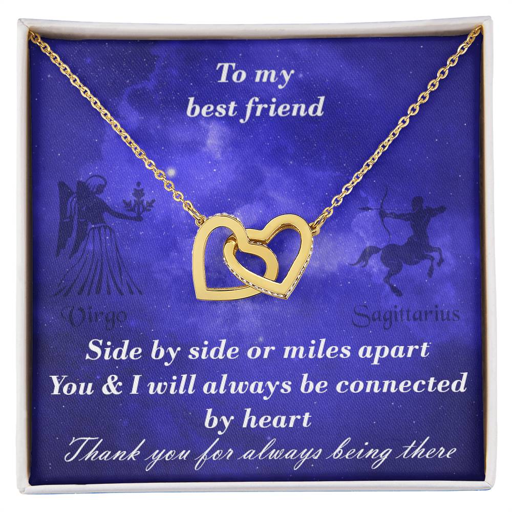 Virgo To Sagittarius Best Friend Interlocked Hearts Necklace Interlocking Hearts Necklace