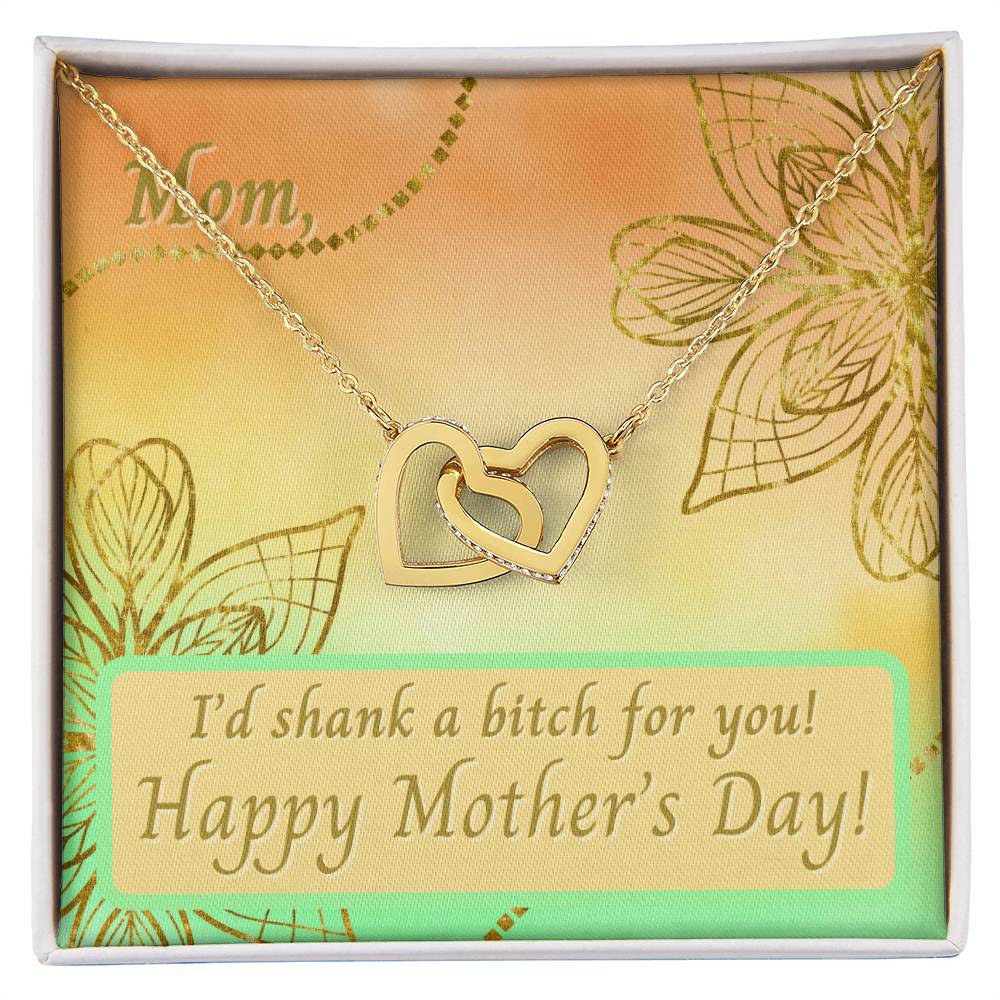 Funny Mother’S Day Gift - Two Hearts Necklace Interlocking Hearts Necklace