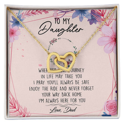 TO02AF~1 Interlocking Hearts Necklace