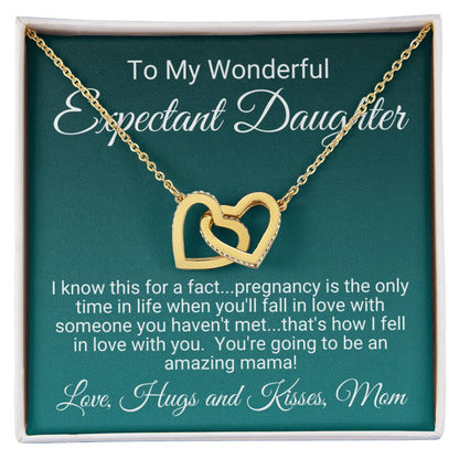 Expectant Daughter Interlocking Hearts Necklace