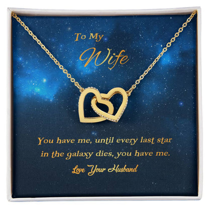 You Have Me Interlocking Hearts Necklace