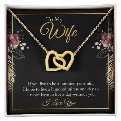 Anniversary Gift Interlocking Hearts - To My Wife Necklace Birthday Gift For Wife Necklace For Wife Gift For Wife Birthday Interlocking Hearts Necklace