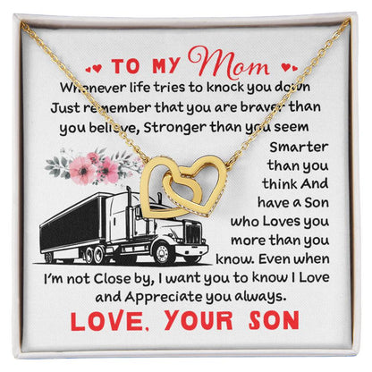 Trucker'S Mom - Interlocking Heart Necklace Interlocking Hearts Necklace