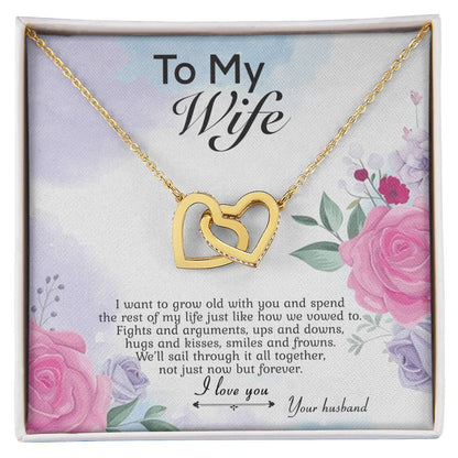 We'Ll Sail Through Together Interlocking Hearts Necklace