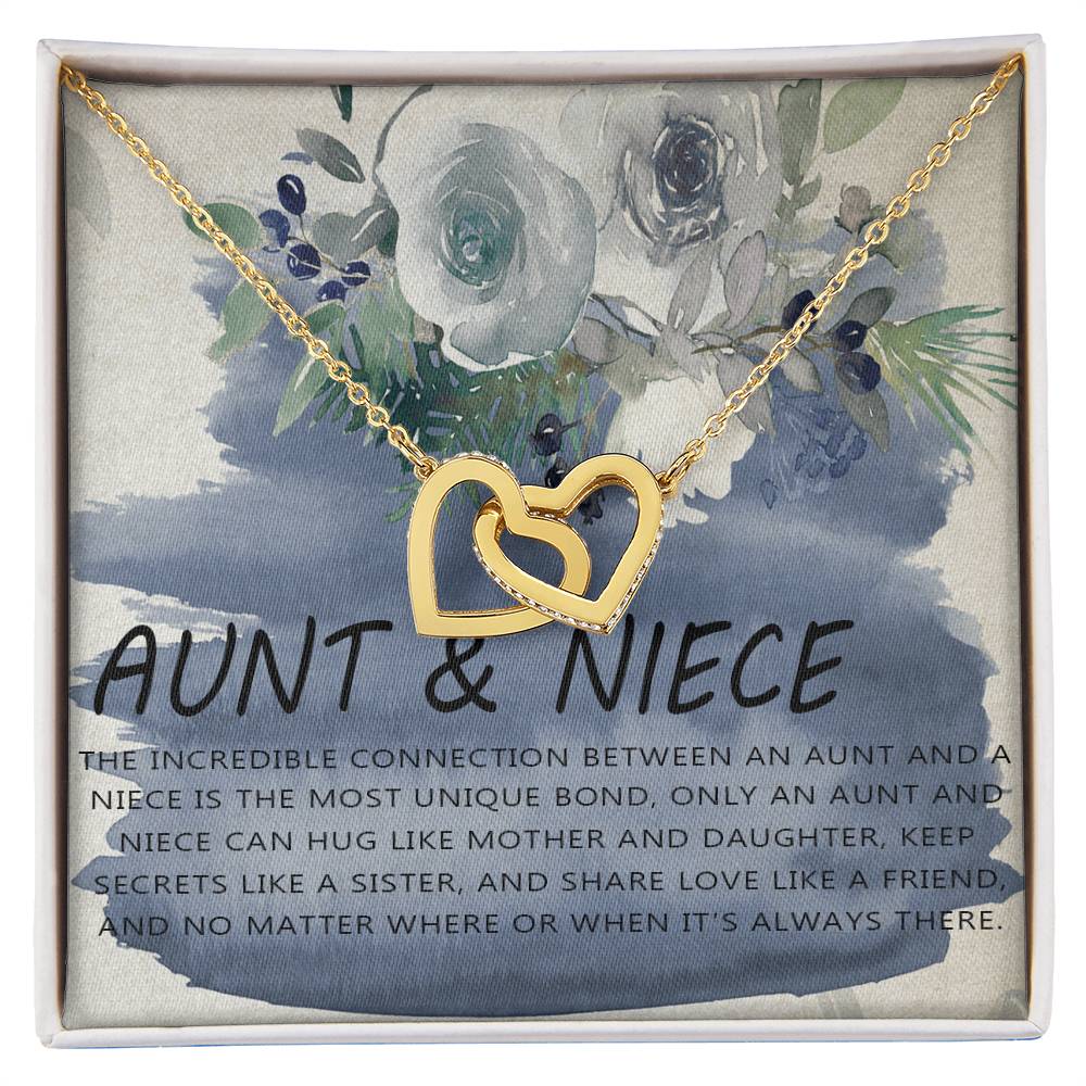 Aunt-Niece Necklace Aunt Niece Gifts For Aunt Niece Personalized Necklace Interlocking Hearts Necklace