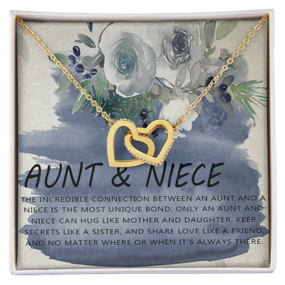 Aunt-Niece Necklace Aunt Niece Gifts For Aunt Niece Personalized Necklace Interlocking Hearts Necklace