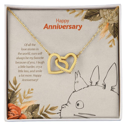 Totoro Anniversary Edition My Favorite Story Of Us - Interlocking Hearts Necklace