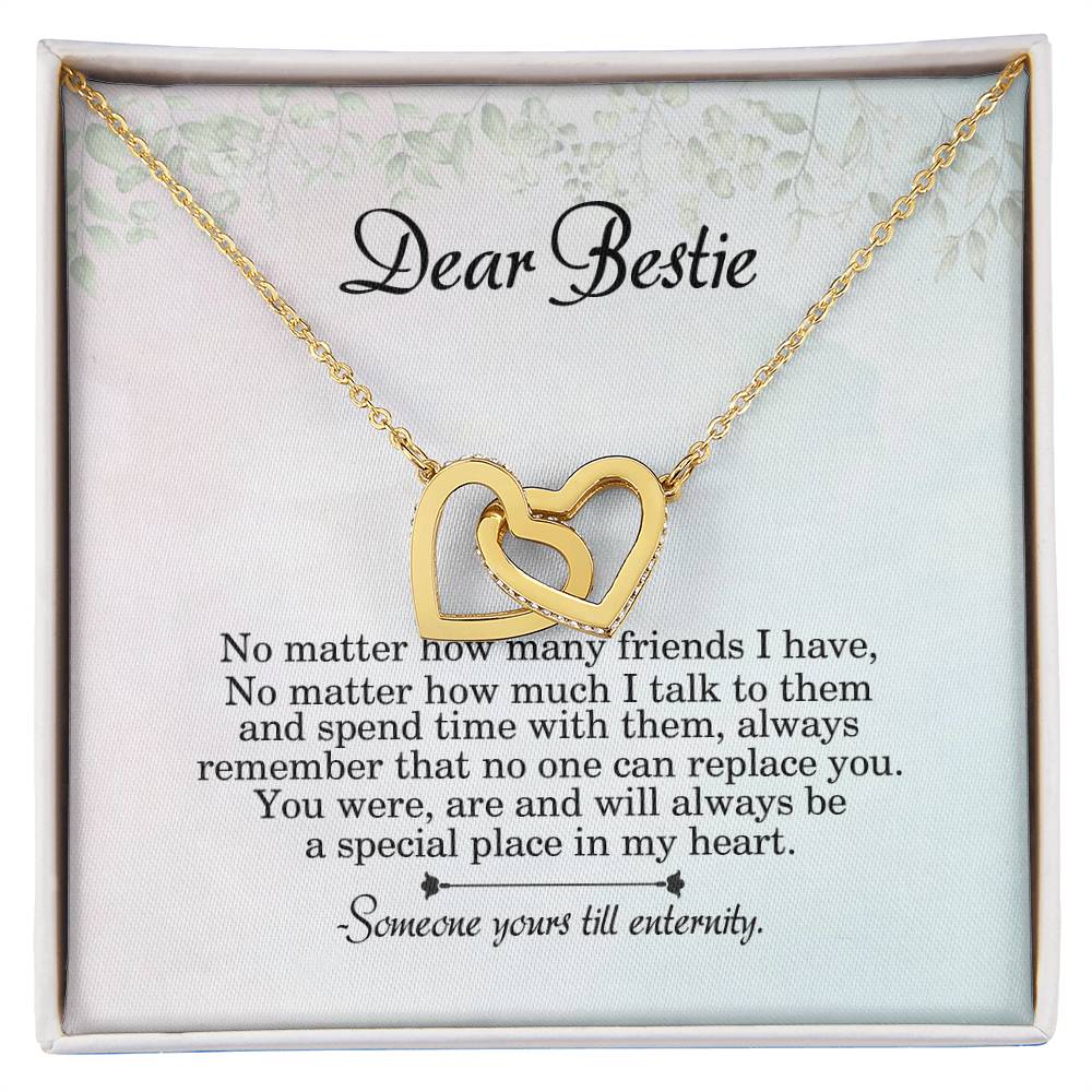 Dear Bestie No Matter How Many Friends I Have Interlocking Heart Necklace Interlocking Hearts Necklace