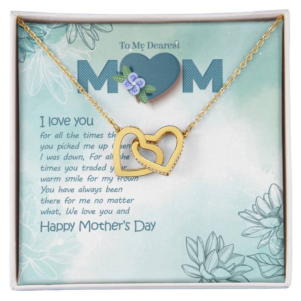Dear Mom I Love You - Interlocked Hearts Necklace Interlocking Hearts Necklace