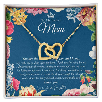 Daughter Gift To My Daughter Necklace From Mom To My Daughter Necklace Gift For Daughter From Mom Daughter’S Birthday Gift Interlocking Hearts Necklace