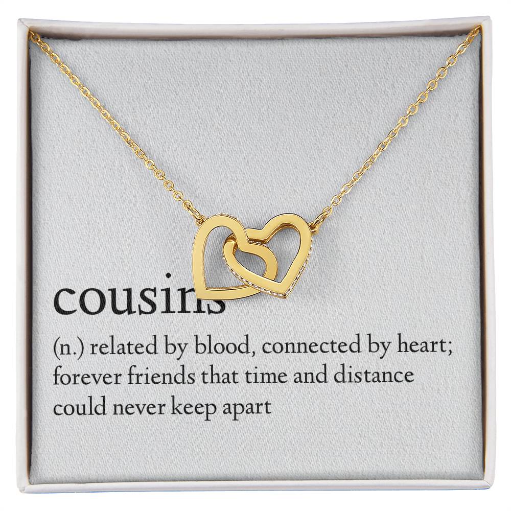 Definition Of A Cousin Necklace Interlocking Hearts Necklace