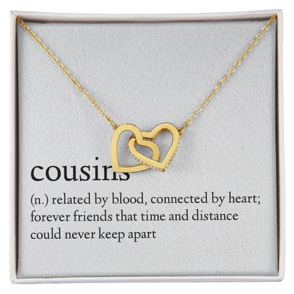 Definition Of A Cousin Necklace Interlocking Hearts Necklace