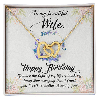 Birthday Gift For Her - Light Of My Life Necklace Interlocking Hearts Necklace
