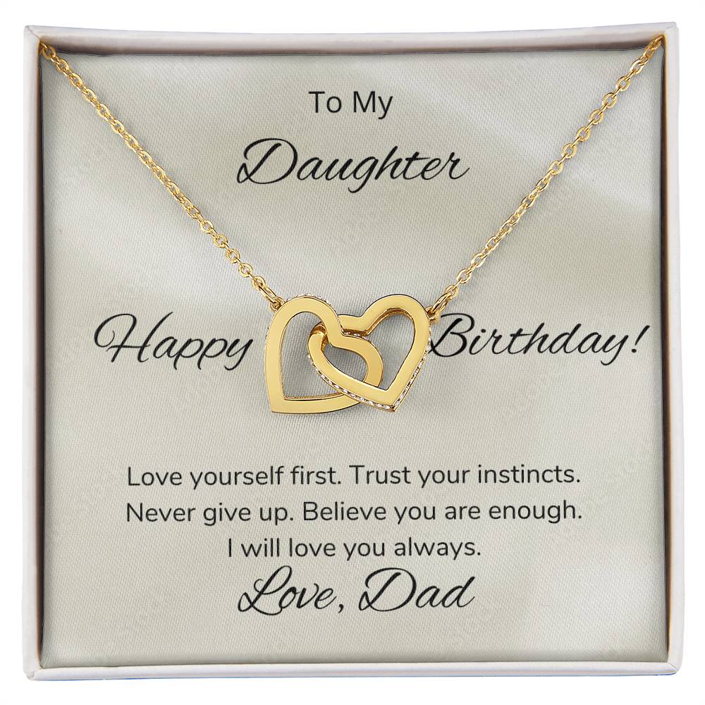 A Stunning Birthday Gift For A Beautiful Daughter - The Beautiful Interlocking Hearts Necklace
