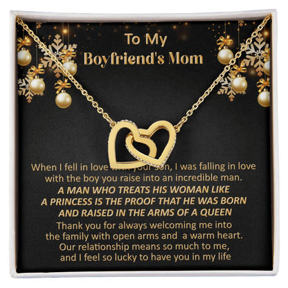 Gift For Boyfriend'S Mom Christmas - Welcome Me - Interlocking Interlocking Hearts Necklace
