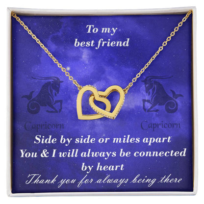 Capricorn To Capricorn Best Friend Interlocked Hearts Necklace Interlocking Hearts Necklace