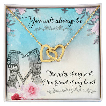 You Will Always Be - Sisters Interlocking Hearts Interlocking Hearts Necklace