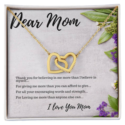 Gift For Mom - Mother'S Day Gift - Birthday Gift - Interlocking Hearts Symbolize Never-Ending Love Interlocking Hearts Necklace