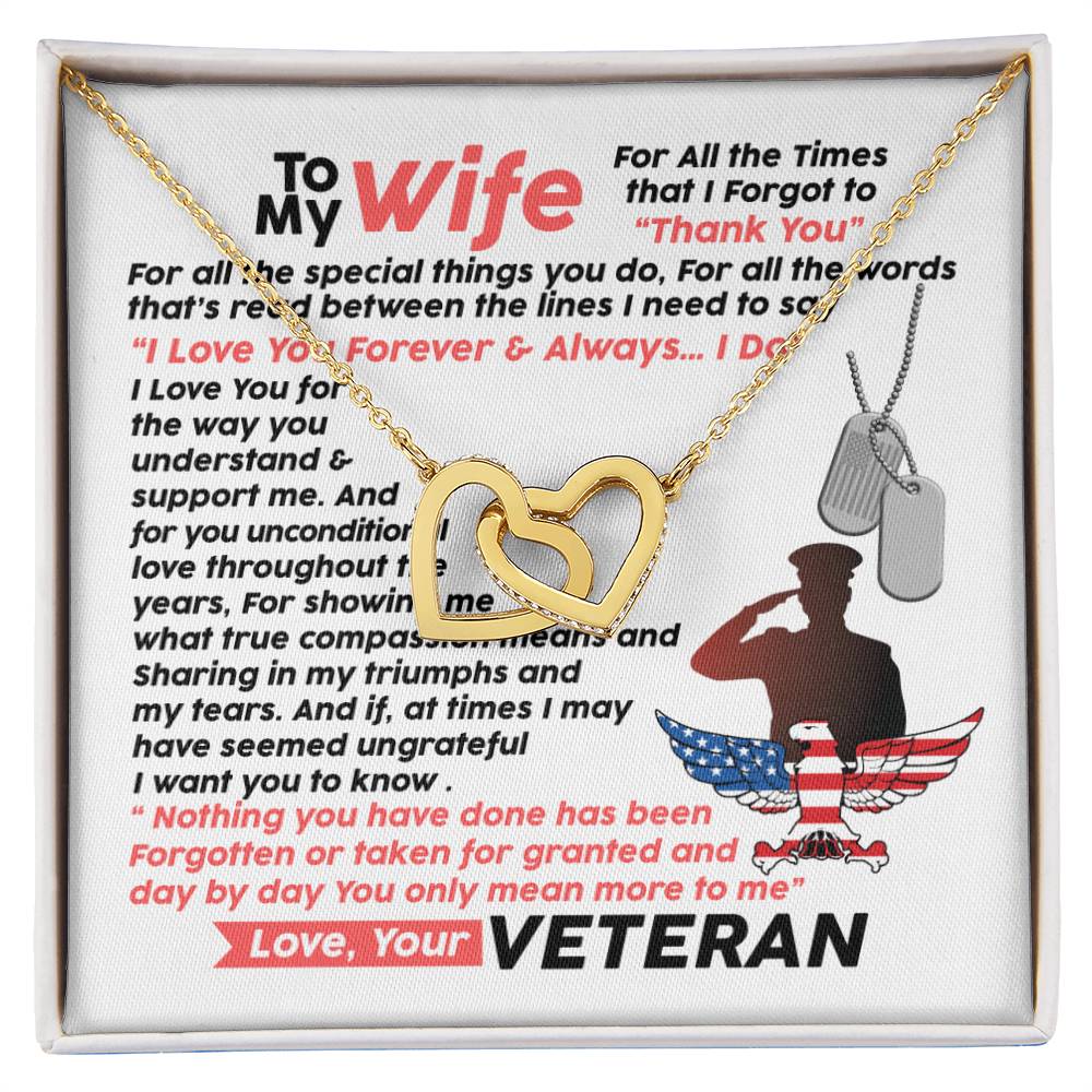 Veteran'S Wife - Interlocking Heart Necklace Interlocking Hearts Necklace