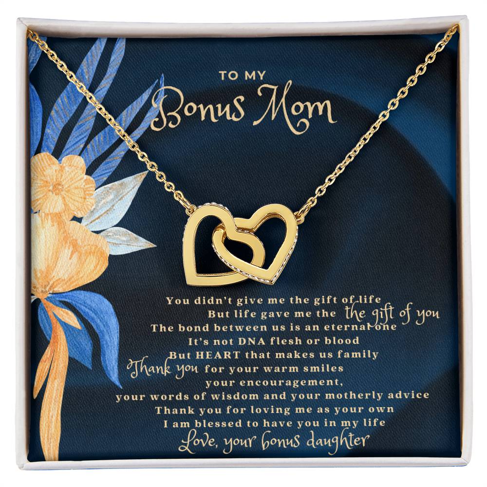 Bonus Mom Interlocking Hearts Necklace